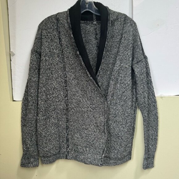 Lululemon Post Practice Cotton Cardigan Knit Sweater Pockets Top Snap Oversize S - Picture 3 of 15